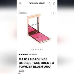 🌟 PATRICK TA - She's A Doll Blush, MAJOR HEADLINES double take duo, Barely used